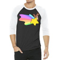 Rainbow Shooting Star Kangaroo 3/4 Sleeve Shirt | Artistshot