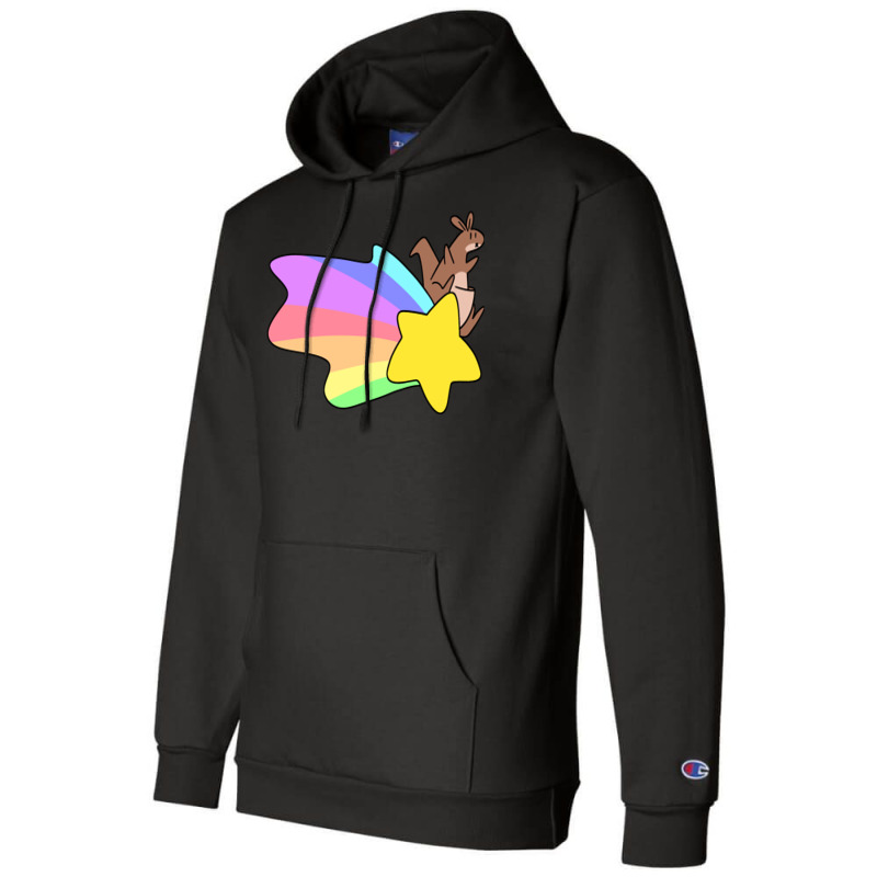 Rainbow Shooting Star Kangaroo Champion Hoodie | Artistshot