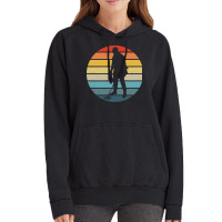 Metal T  Shirt Metal Detector Silhouette On A Distressed Retro Sunset Vintage Hoodie | Artistshot