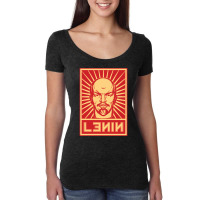 Vintage Lenin Soviet  Propaganda Women's Triblend Scoop T-shirt | Artistshot