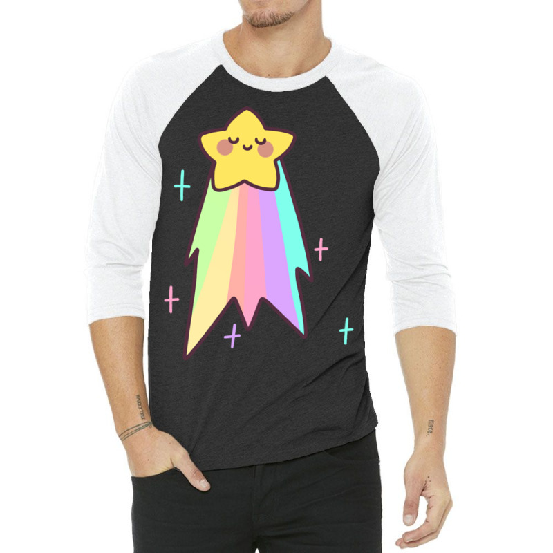 Rainbow Shooting Star 3/4 Sleeve Shirt | Artistshot