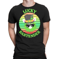 One Lucky Bartender T  Shirtone Lucky Bartender T  Shirt (1) T-shirt | Artistshot