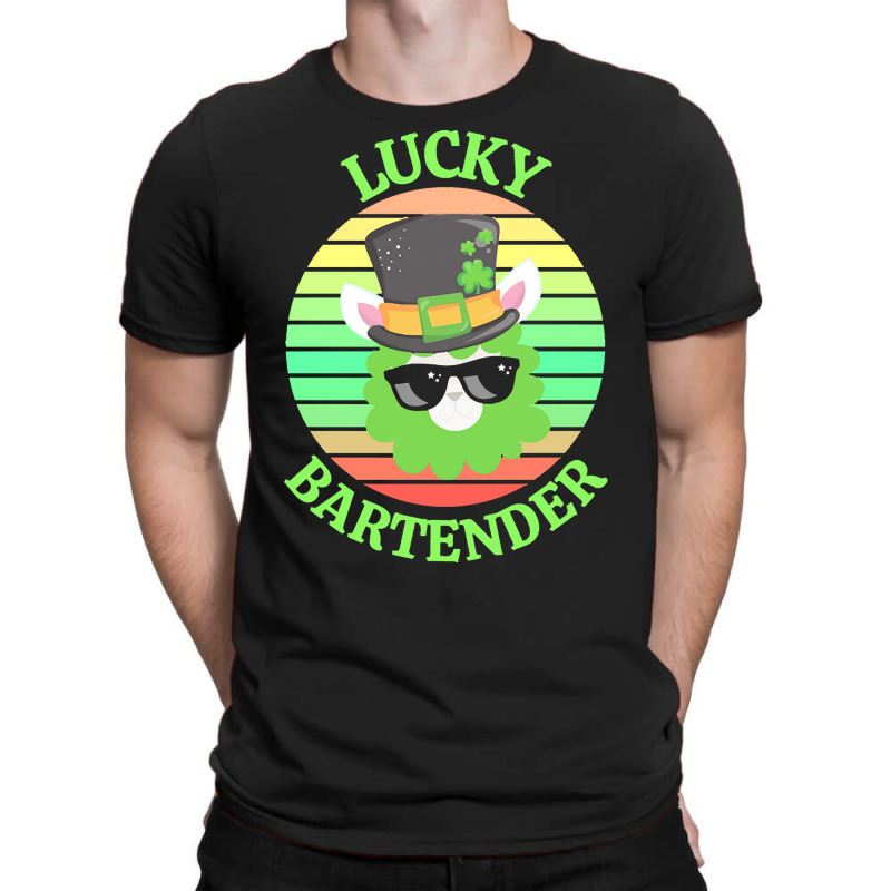 One Lucky Bartender T  Shirtone Lucky Bartender T  Shirt (1) T-shirt | Artistshot