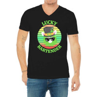 One Lucky Bartender T  Shirtone Lucky Bartender T  Shirt (1) V-neck Tee | Artistshot