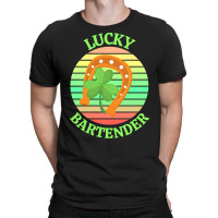 One Lucky Bartender T  Shirtone Lucky Bartender T  Shirt (2) T-shirt | Artistshot