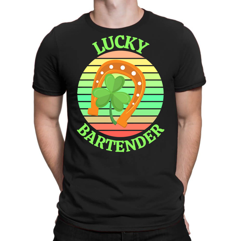 One Lucky Bartender T  Shirtone Lucky Bartender T  Shirt (2) T-shirt | Artistshot