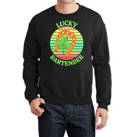 One Lucky Bartender T  Shirtone Lucky Bartender T  Shirt (2) Crewneck Sweatshirt | Artistshot