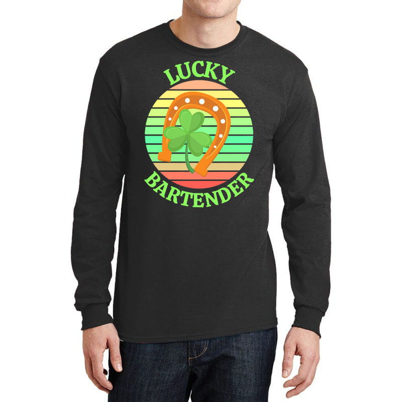 One Lucky Bartender T  Shirtone Lucky Bartender T  Shirt (2) Long Sleeve Shirts | Artistshot