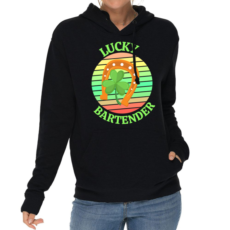 One Lucky Bartender T  Shirtone Lucky Bartender T  Shirt (2) Lightweight Hoodie | Artistshot