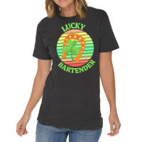 One Lucky Bartender T  Shirtone Lucky Bartender T  Shirt (2) Vintage T-shirt | Artistshot