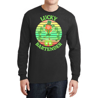 One Lucky Bartender T  Shirtone Lucky Bartender T  Shirt (3) Long Sleeve Shirts | Artistshot