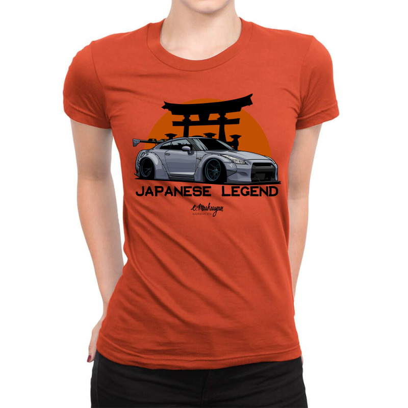 Gtr. Japanese Legend (gray) Ladies Fitted T-Shirt by psujekfaisyy | Artistshot