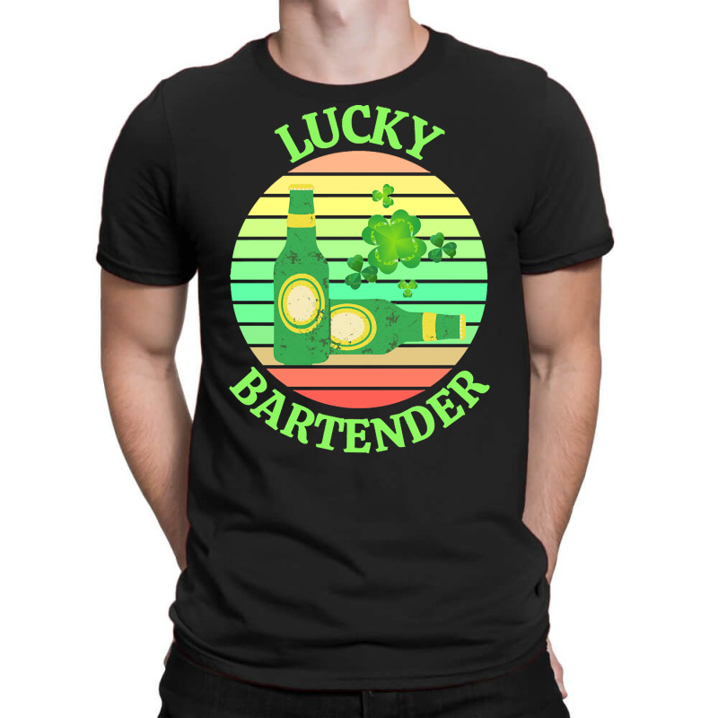 One Lucky Bartender T  Shirtone Lucky Bartender T  Shirt (4) T-shirt | Artistshot