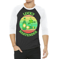 One Lucky Bartender T  Shirtone Lucky Bartender T  Shirt (4) 3/4 Sleeve Shirt | Artistshot