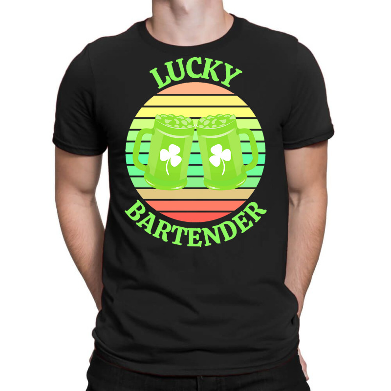 One Lucky Bartender T  Shirtone Lucky Bartender T  Shirt (5) T-shirt | Artistshot