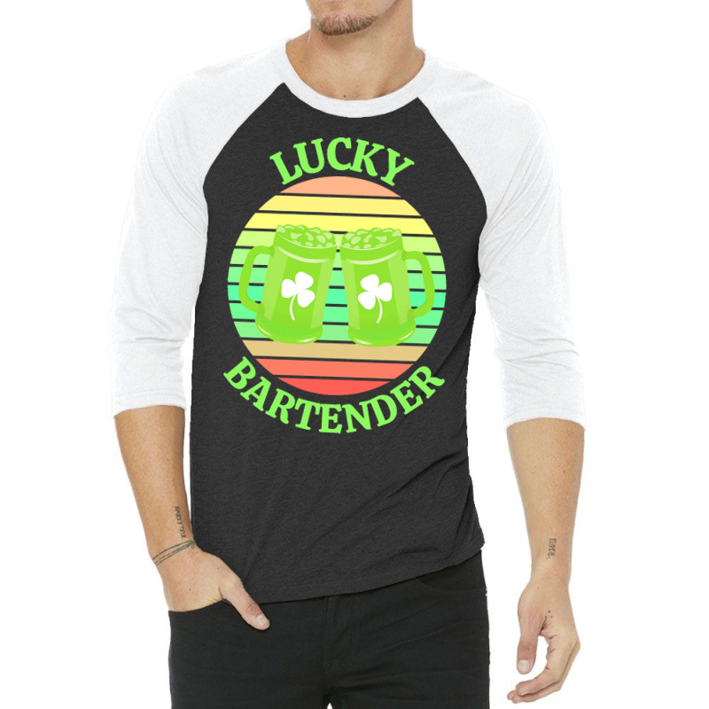 One Lucky Bartender T  Shirtone Lucky Bartender T  Shirt (5) 3/4 Sleeve Shirt | Artistshot