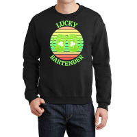 One Lucky Bartender T  Shirtone Lucky Bartender T  Shirt (5) Crewneck Sweatshirt | Artistshot