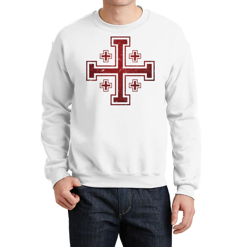 Jerusalem Cross Medieval Knights Cross Crusader Crewneck Sweatshirt | Artistshot