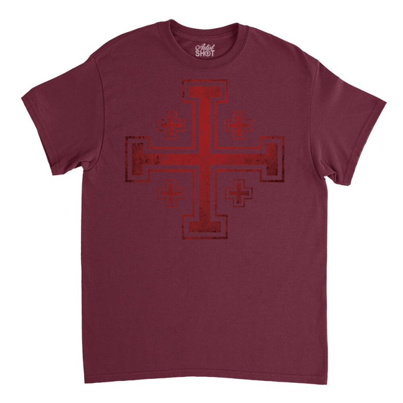 Jerusalem Cross Medieval Knights Cross Crusader Classic T-shirt | Artistshot