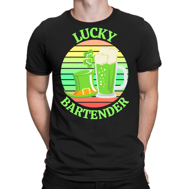 One Lucky Bartender T  Shirtone Lucky Bartender T  Shirt (6) T-shirt | Artistshot