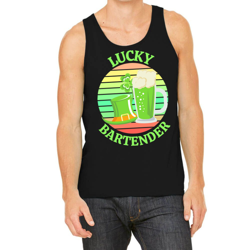 One Lucky Bartender T  Shirtone Lucky Bartender T  Shirt (6) Tank Top | Artistshot