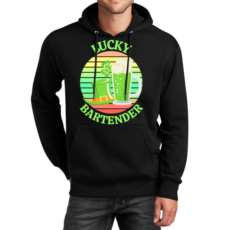 One Lucky Bartender T  Shirtone Lucky Bartender T  Shirt (6) Unisex Hoodie | Artistshot