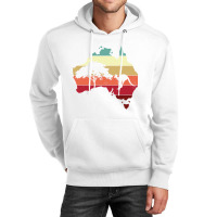 Cool Australia Map Kangaroo Rainbow Australian Aussie Long Sleeve T Sh Unisex Hoodie | Artistshot