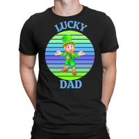 One Lucky Dad T  Shirtone Lucky Dad T  Shirt (1) T-shirt | Artistshot