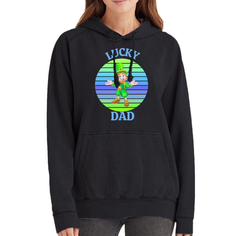 One Lucky Dad T  Shirtone Lucky Dad T  Shirt (1) Vintage Hoodie | Artistshot