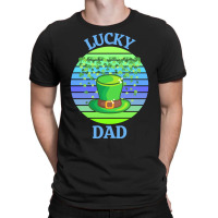 One Lucky Dad T  Shirtone Lucky Dad T  Shirt (2) T-shirt | Artistshot