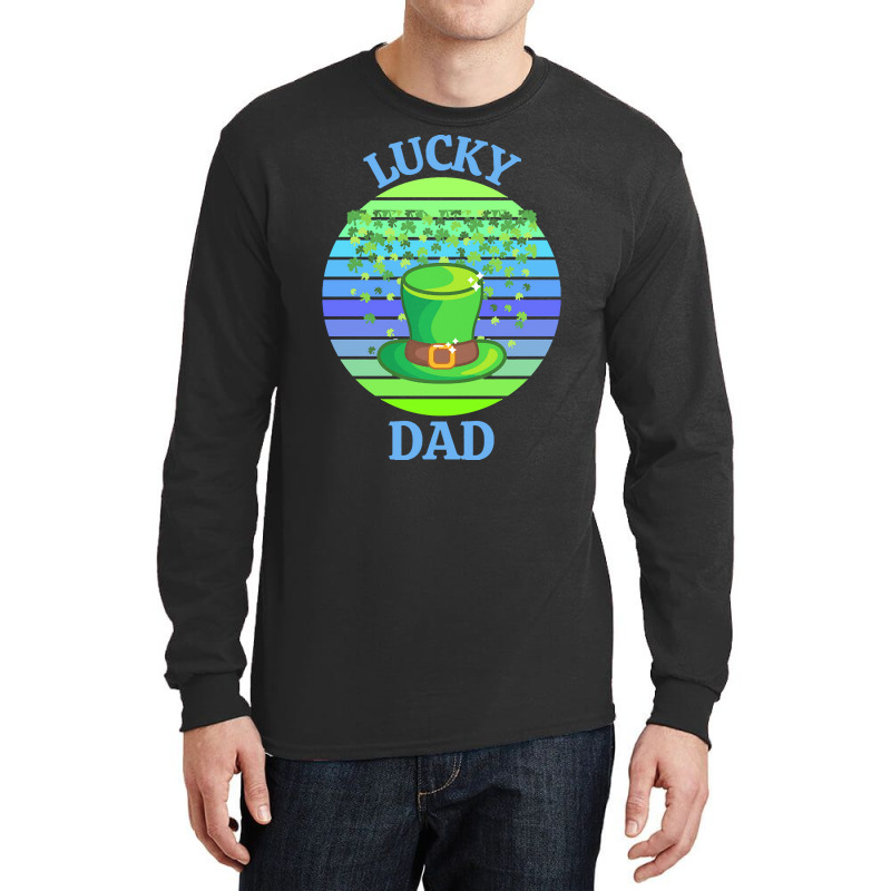 One Lucky Dad T  Shirtone Lucky Dad T  Shirt (2) Long Sleeve Shirts | Artistshot