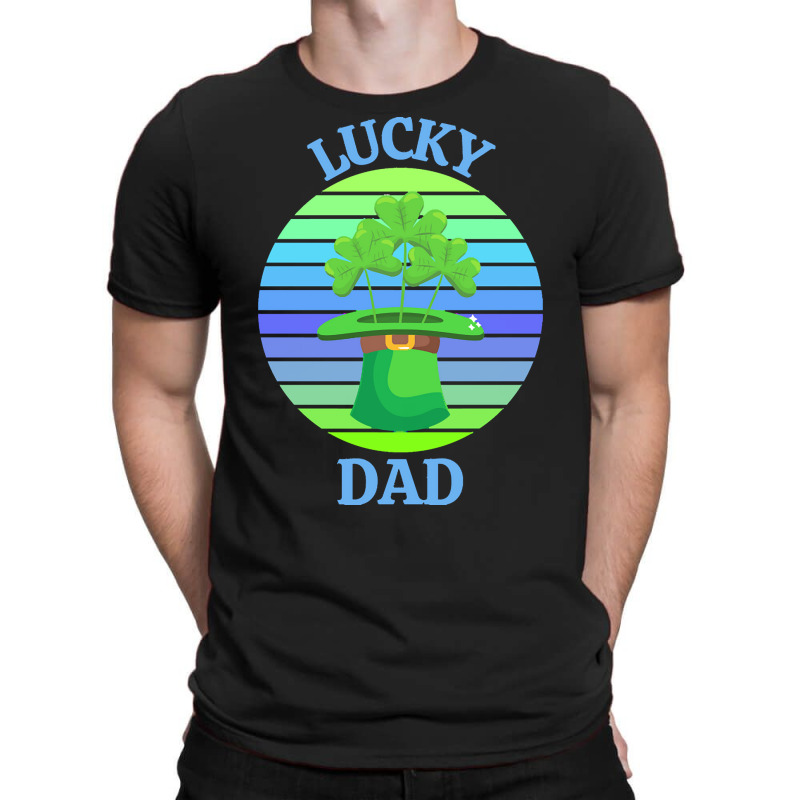 One Lucky Dad T  Shirtone Lucky Dad T  Shirt (3) T-shirt | Artistshot