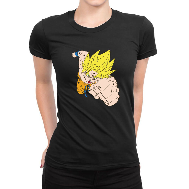 Son Goku Ladies Fitted T-Shirt by Santika | Artistshot