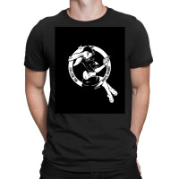 Follow The White Rabbit   White On Black Base T-shirt | Artistshot