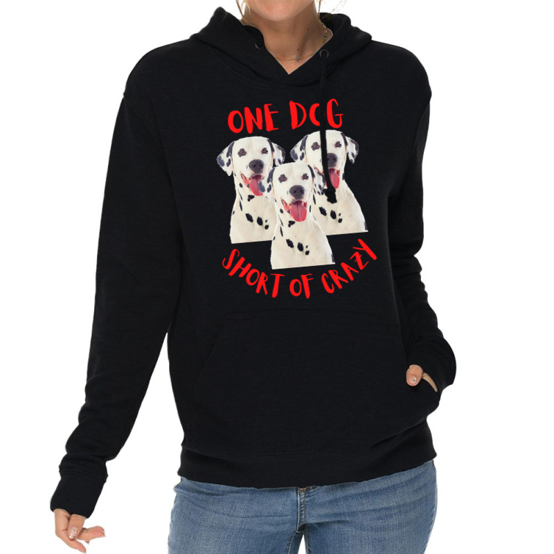 One Dog Short Of Crazy T  Shirtone Dog Short Of Crazy T  Shirt (14) Lightweight Hoodie | Artistshot