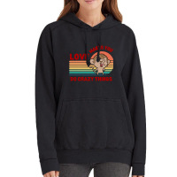 Love Makes You Do Crazy Things Monkey Toon Retro Funny Design Vintage Hoodie | Artistshot