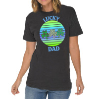 One Lucky Dad T  Shirtone Lucky Dad T  Shirt (6) Vintage T-shirt | Artistshot