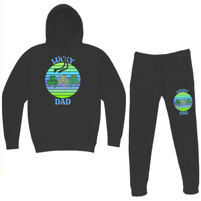 One Lucky Dad T  Shirtone Lucky Dad T  Shirt (6) Hoodie & Jogger Set | Artistshot