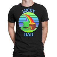 One Lucky Dad T  Shirtone Lucky Dad T  Shirt (7) T-shirt | Artistshot