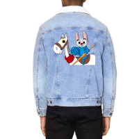 Crusader Rabbit Colour Unisex Sherpa-lined Denim Jacket | Artistshot