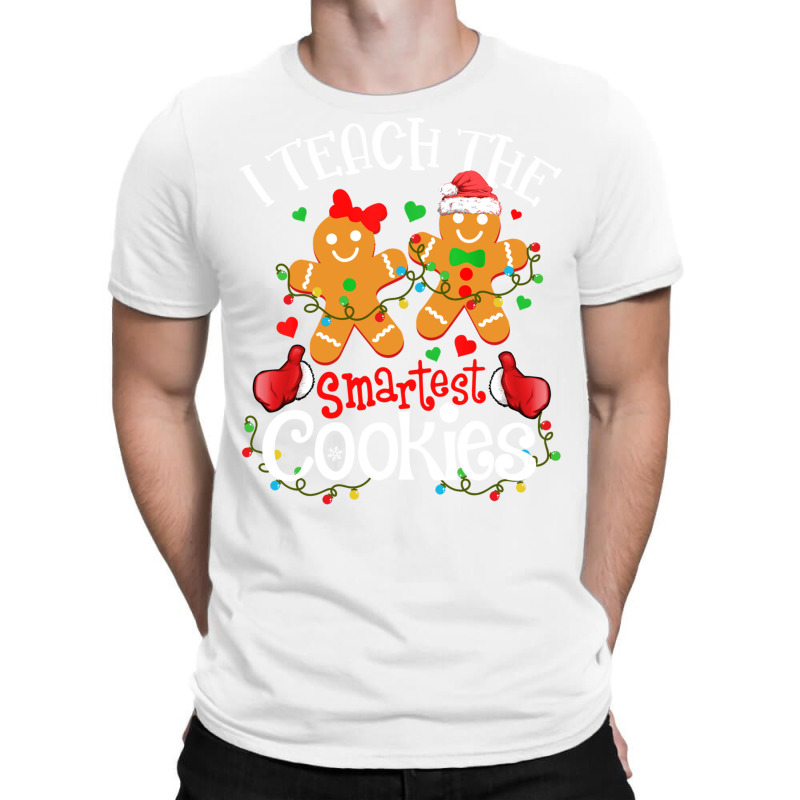 I Teach The Smartest Cookies Funny Teacher Xmas Gingerbread Long Sleev T-shirt | Artistshot