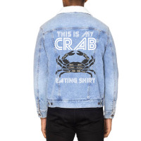 Crab Eating Seafood Butcher Crawfish Lobster Unisex Sherpa-lined Denim Jacket | Artistshot