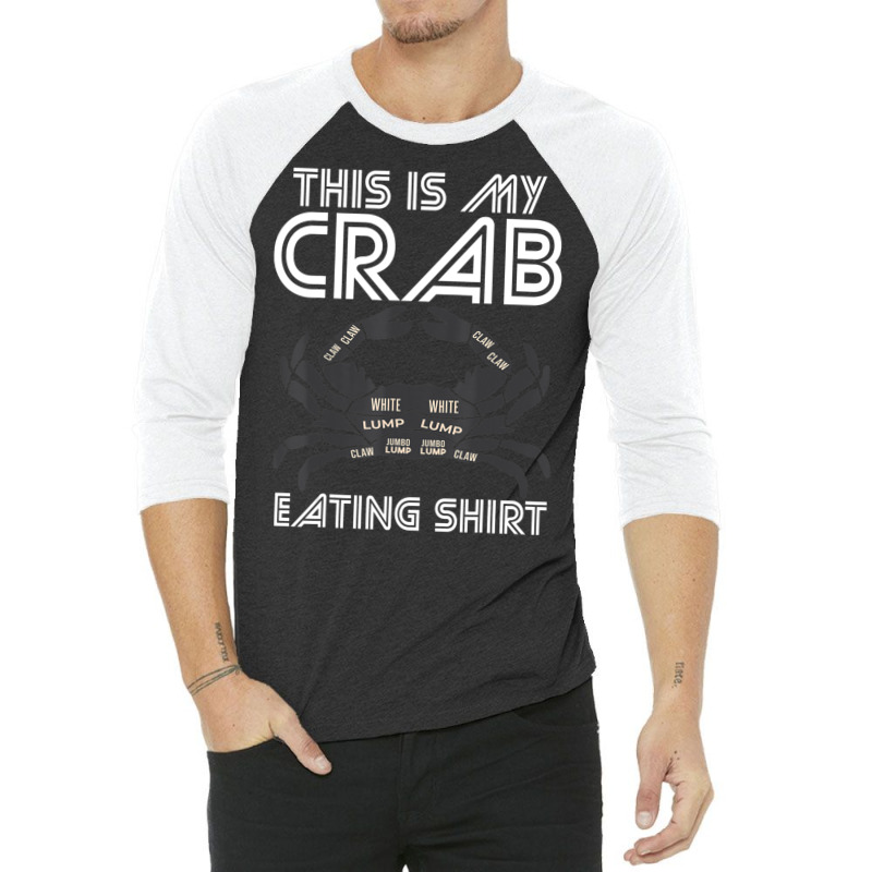 Crab Eating Seafood Butcher Crawfish Lobster 3/4 Sleeve Shirt | Artistshot