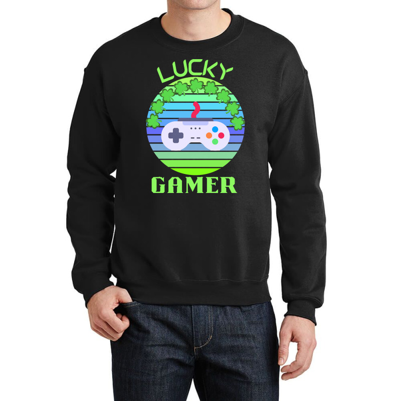 One Lucky Gamer T  Shirtone Lucky Gamer T  Shirt (2) Crewneck Sweatshirt | Artistshot