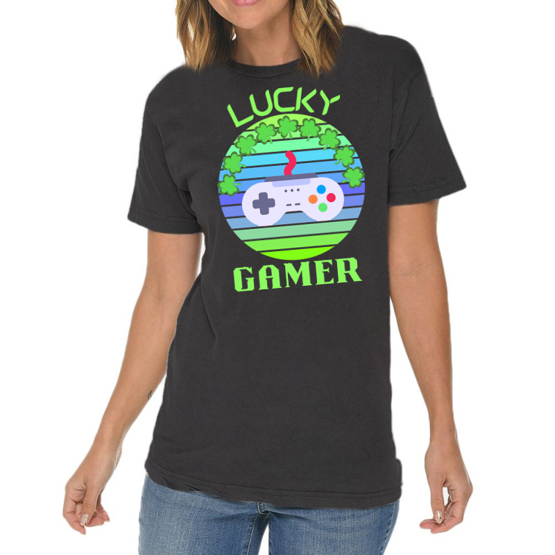 One Lucky Gamer T  Shirtone Lucky Gamer T  Shirt (2) Vintage T-shirt | Artistshot