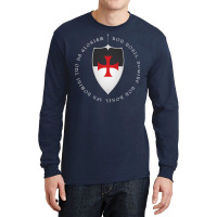 Knights Templar Crusader Motto And Cross Long Sleeve Shirts | Artistshot