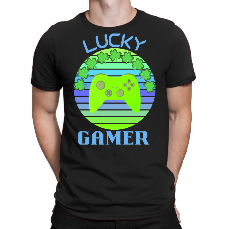 One Lucky Gamer T  Shirtone Lucky Gamer T  Shirt (5) T-shirt | Artistshot