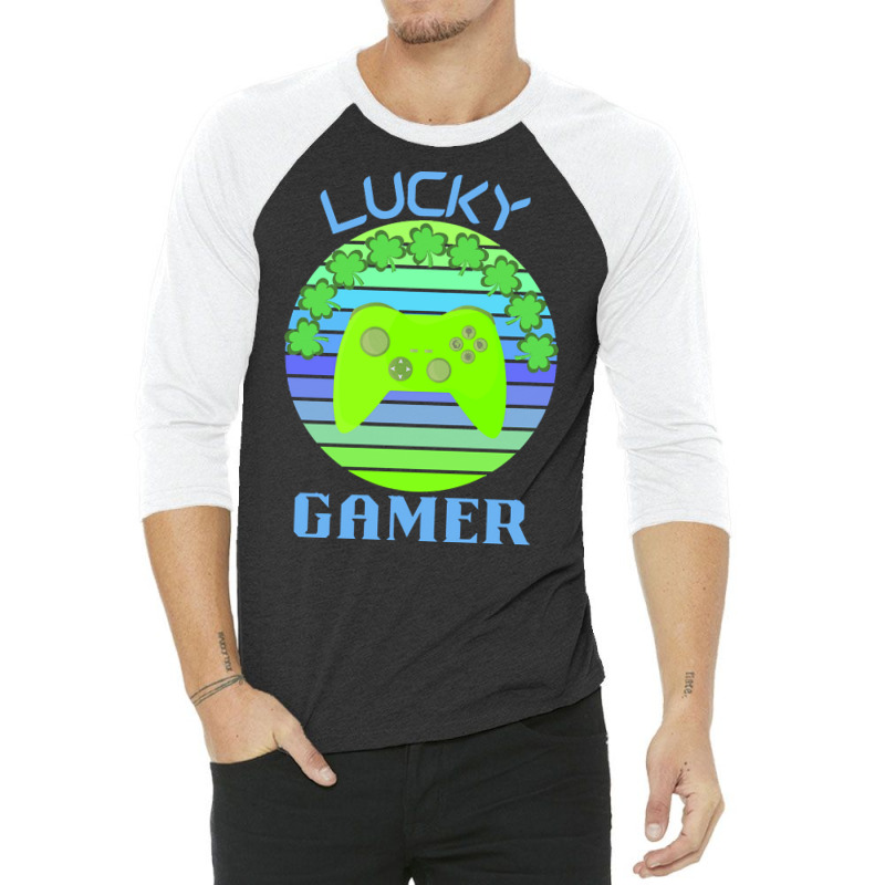 One Lucky Gamer T  Shirtone Lucky Gamer T  Shirt (5) 3/4 Sleeve Shirt | Artistshot