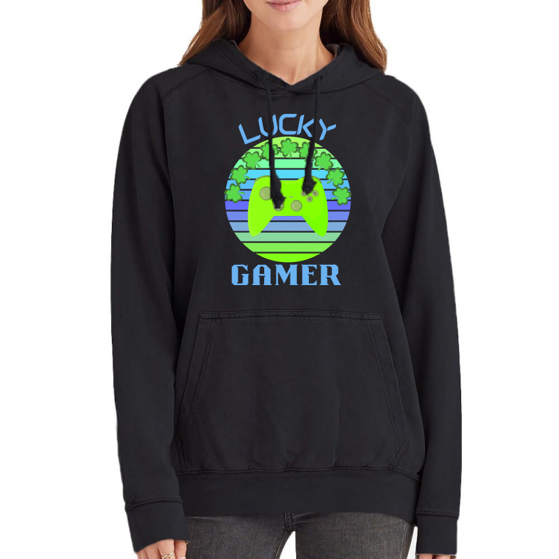 One Lucky Gamer T  Shirtone Lucky Gamer T  Shirt (5) Vintage Hoodie | Artistshot