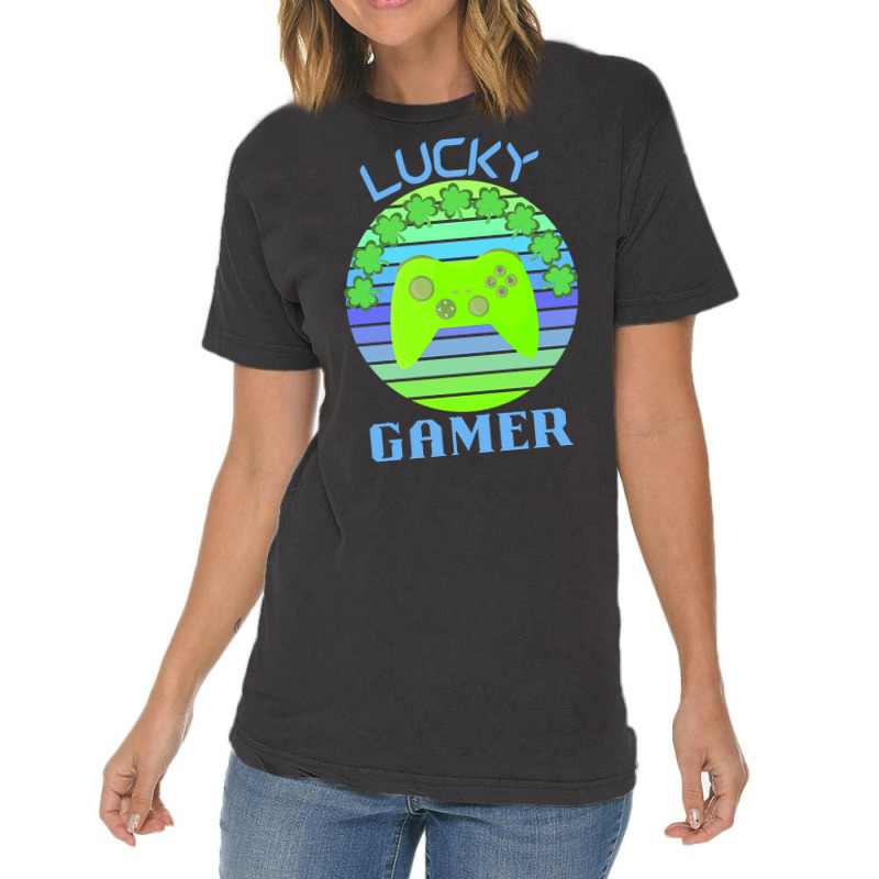 One Lucky Gamer T  Shirtone Lucky Gamer T  Shirt (5) Vintage T-shirt | Artistshot